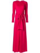 Layeur Tie Waist Evening Dress - Pink