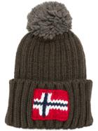 Napapijri Ribbed Pom Pom Beanie - Green