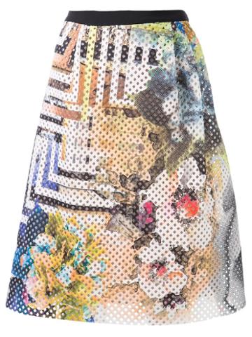 Clover Canyon Floral Maze Perforated Skirt