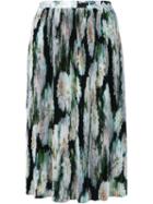 Adam Lippes Floral Micro Pleated Skirt
