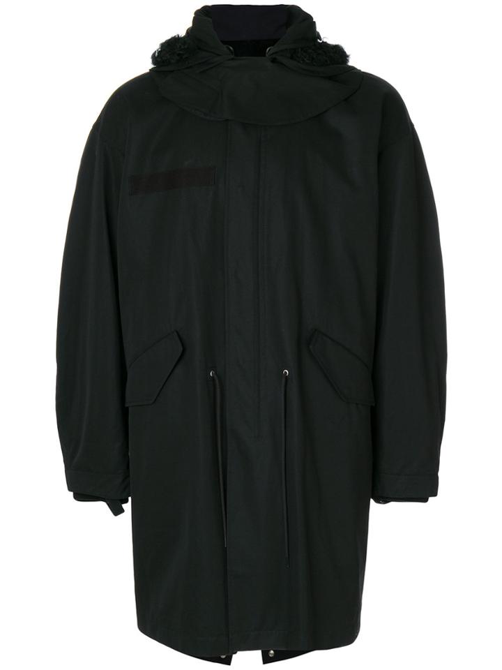 Helmut Lang Hooded Parka Coat - Black