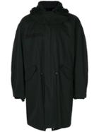 Helmut Lang Hooded Parka Coat - Black