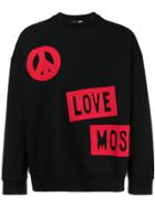 Love Moschino Logo Patch-work Sweatshirt - Black