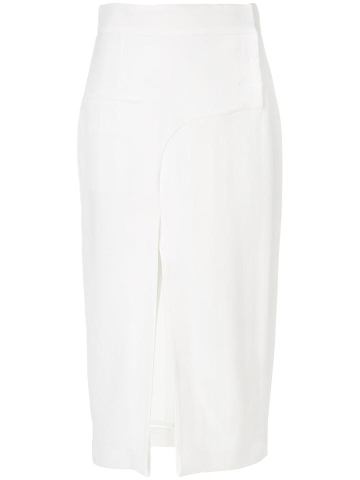 Haider Ackermann Slit Front Pencil Skirt - White