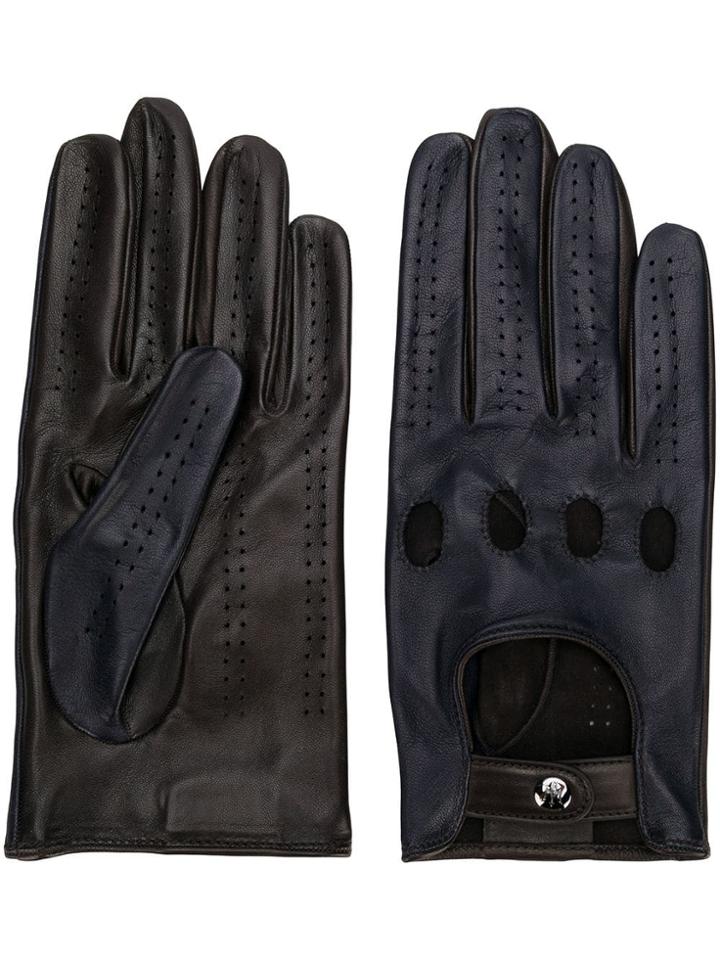Ermenegildo Zegna Lambskin Maserati Gloves - Blue