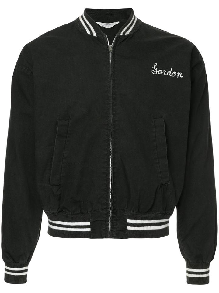 Fake Alpha Vintage Car Club Bomber Jacket - Black