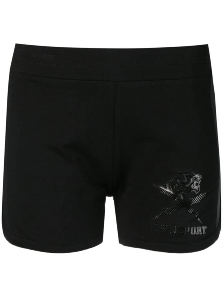 Plein Sport Logo Running Shorts - Black