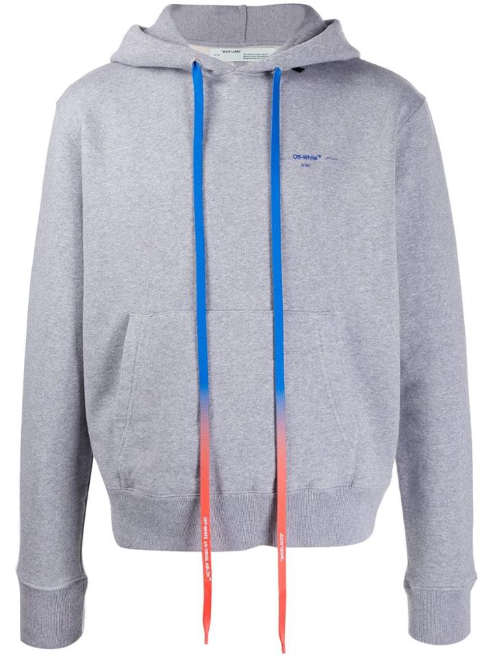 Off-white Arrows Print Hoodie - Grey