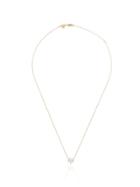 Alison Lou 14kt Yellow Gold Flower Necklace - White- Gold