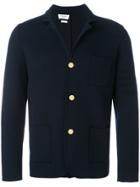Thom Browne Button-back Fine Merino Wool Sport Coat With Tonal 4-bar