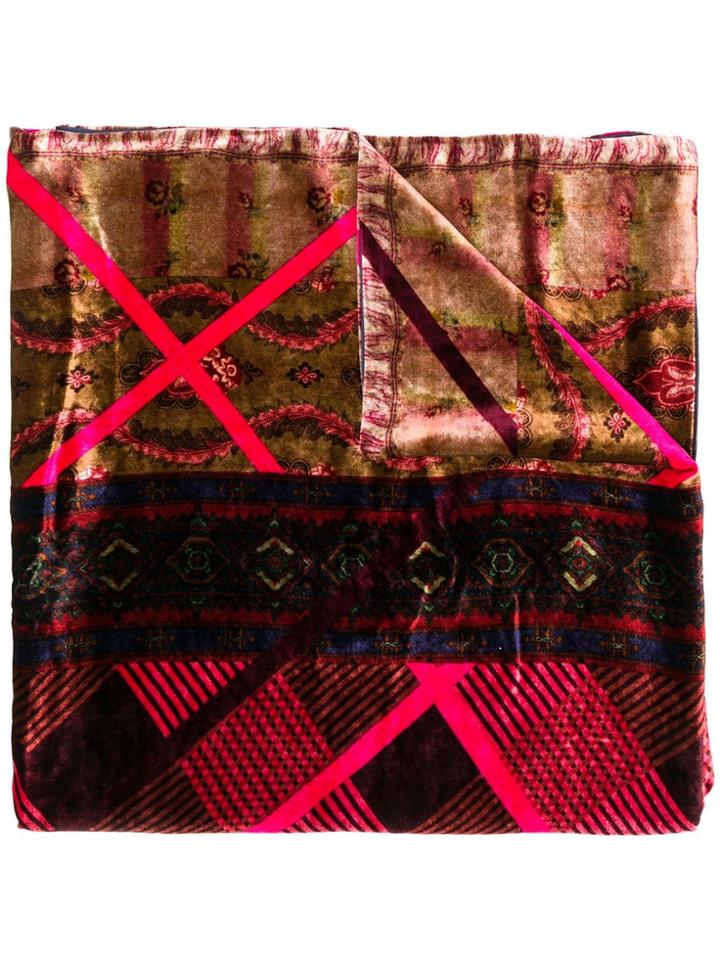 Pierre-louis Mascia Long Velvet Scarf - Red