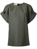Marni - Structured Sleeve Blouse - Women - Cotton - 36, Women's, Green, Cotton