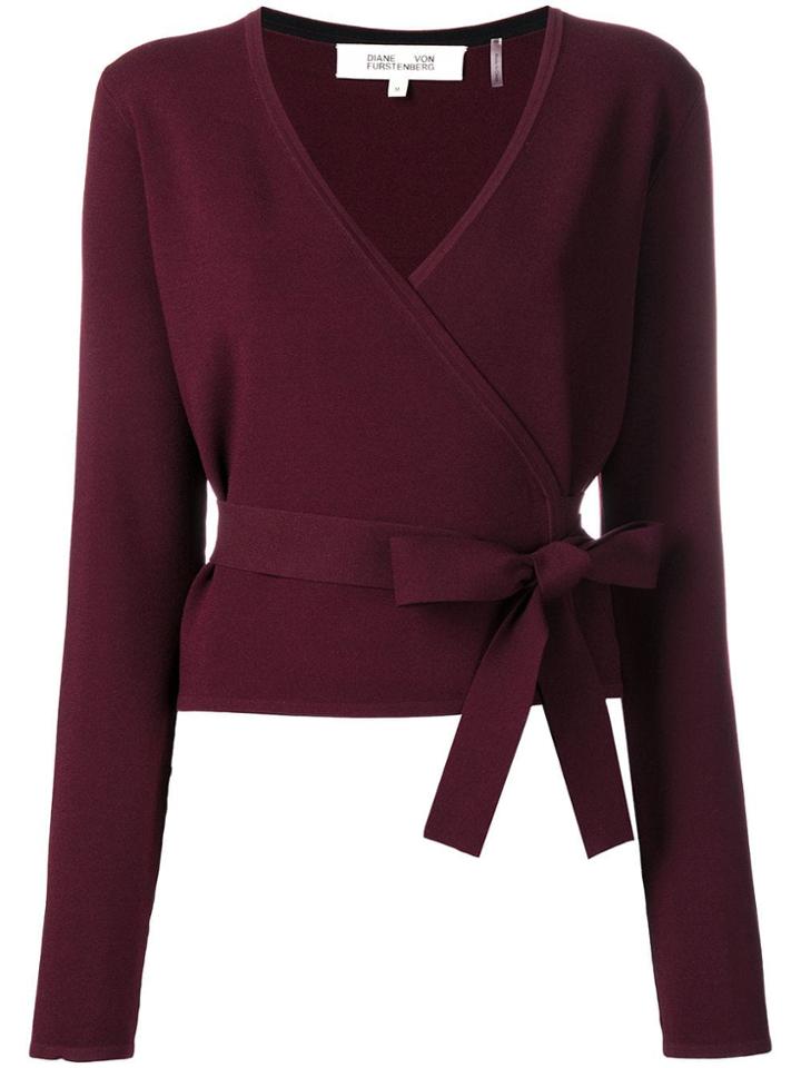 Dvf Diane Von Furstenberg Wrap Style Knitted Top - Red