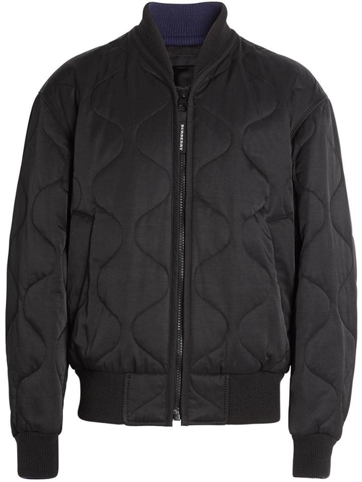 Burberry Quilted Bomber Jacket - Black