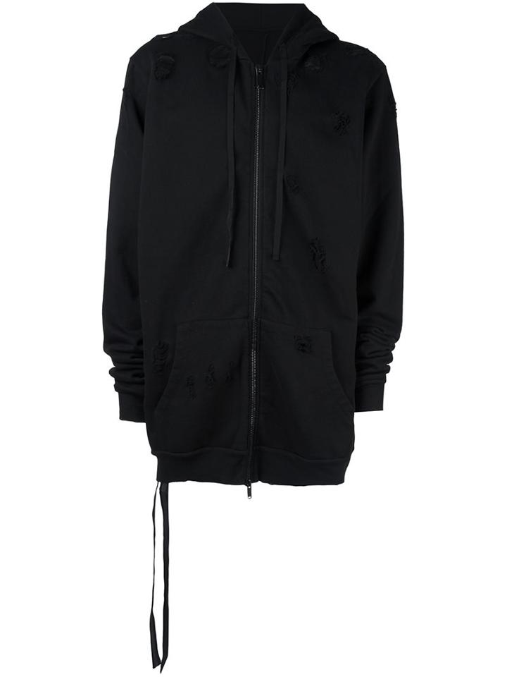 Unravel Destroyed Hoodie, Men's, Size: Medium, Black, Cotton