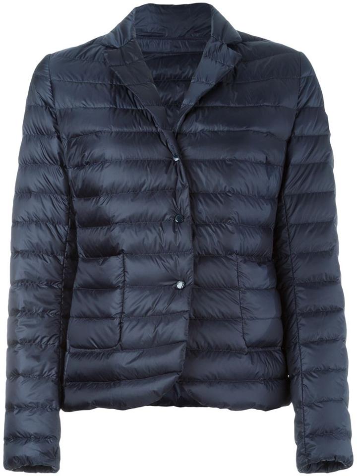 Moncler Leyla Padded Jacket, Women's, Size: 5, Blue, Polyamide/goose Down/feather Down/nylon
