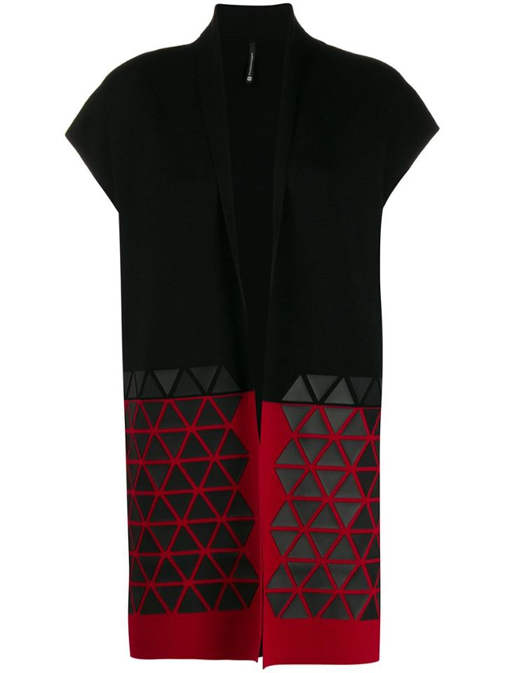 Pierantoniogaspari Colour-block Sleeveless Cardigan - Red