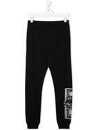 Philipp Plein Junior Rhinestone 1000 Dollar Bill Track Pants - Black