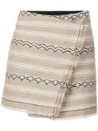 Saint Laurent Mini Wrap-around Skirt - Nude & Neutrals