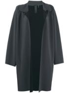 Norma Kamali - Pewter Coat - Women - Polyester/spandex/elastane - M, Women's, Grey, Polyester/spandex/elastane
