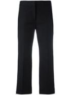No21 - Flared Cropped Trousers - Women - Cotton - 40, Black, Cotton