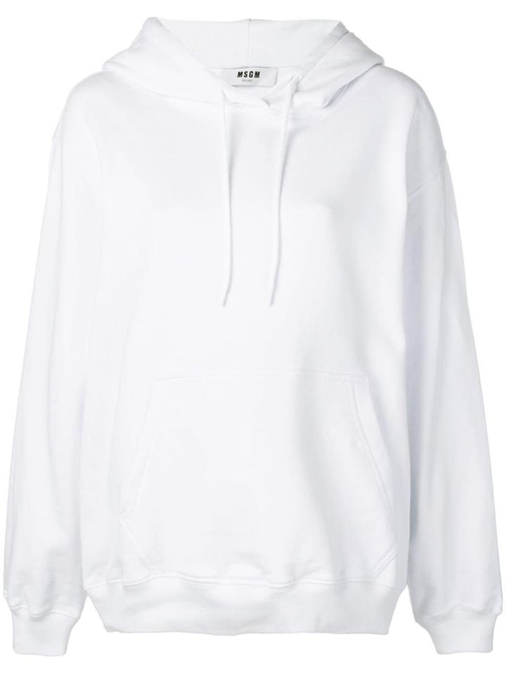Msgm Hooded Sweatshirt - White