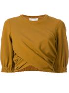 3.1 Phillip Lim Crop Twist-front Top - Brown