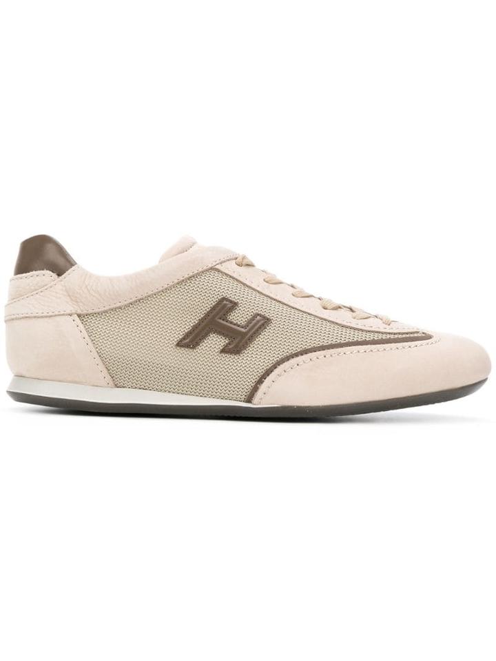 Hogan Lace-up Logo Sneakers - Neutrals