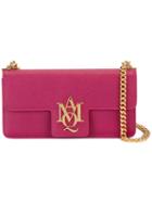 Alexander Mcqueen Insignia Shoulder Bag, Women's, Pink/purple, Calf Leather