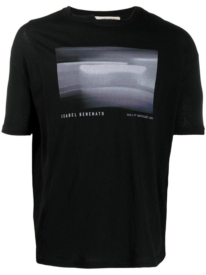 Isabel Benenato Logo Printed T-shirt - Black