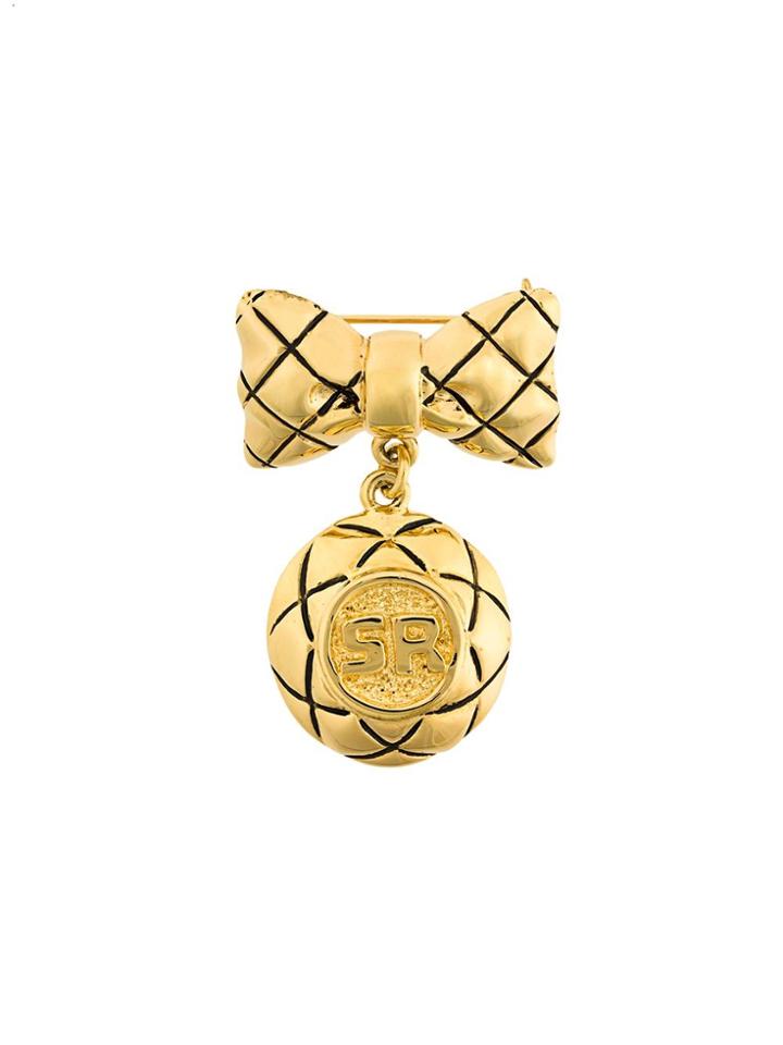 Sonia Rykiel Vintage Bow Brooch - Metallic