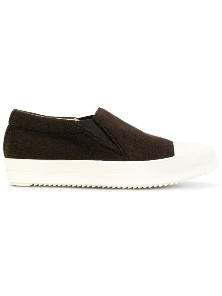 Rick Owens Drkshdw Slip On Platform Sneakers - Brown