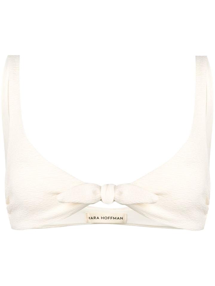 Mara Hoffman Bow Detail Bikini Top - White