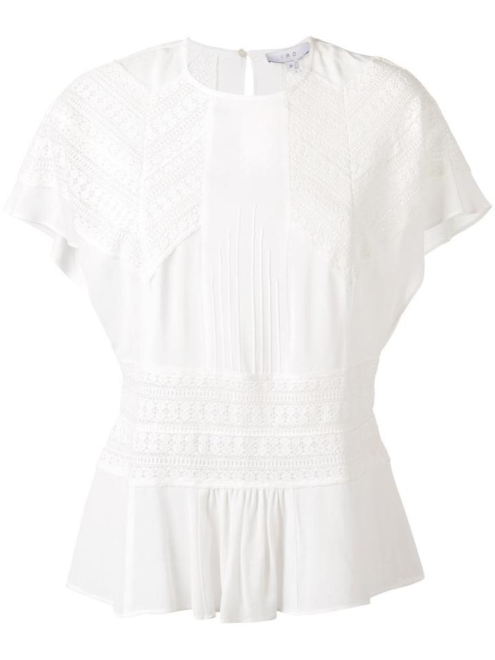 Iro Macramé Detail Blouse, Women's, Size: 38, White, Rayon