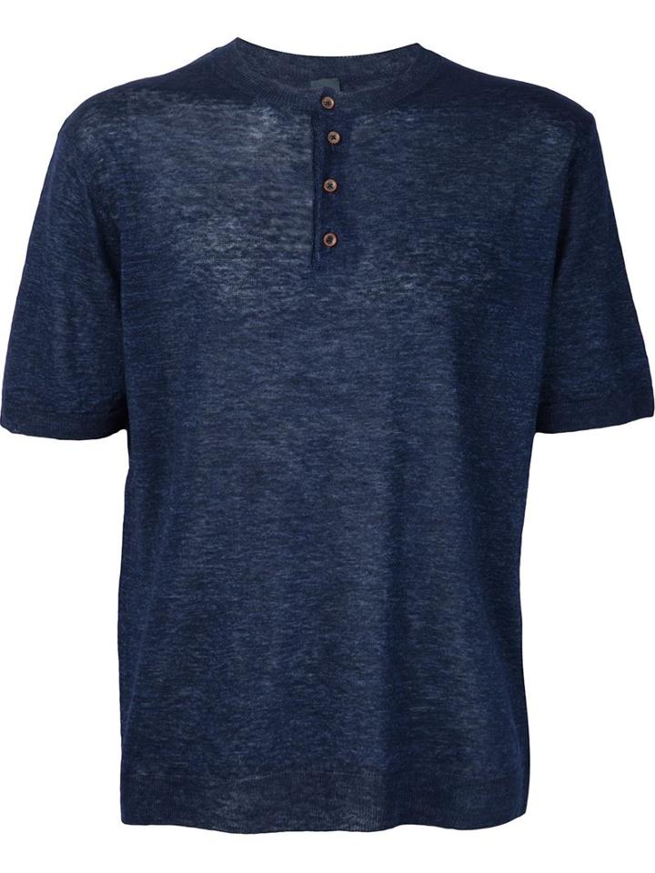 Eleventy Short Sleeve Henley Jumper
