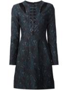 Yigal Azrouel 'jaquard Lace Up' Dress