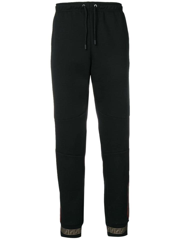 Fendi Ff Cuff Track Pants - Black
