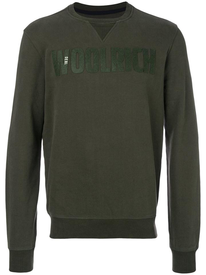 Woolrich Brushed Crew Neck Jumper - Green