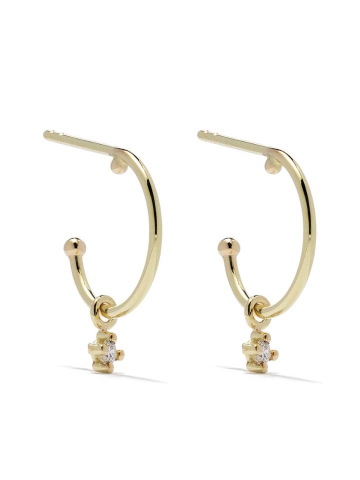 Wouters & Hendrix Gold 18kt Gold Diamond Hoop Earrings - Yellow Gold