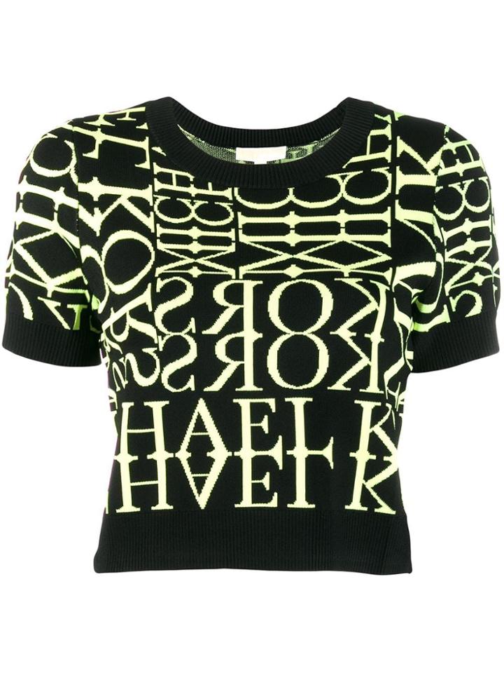 Michael Kors Collection Knitted Shortsleeved Top - Black