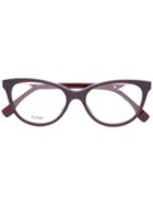 Fendi - Cat Eye Optical Glasses - Unisex - Acetate - One Size, Red, Acetate