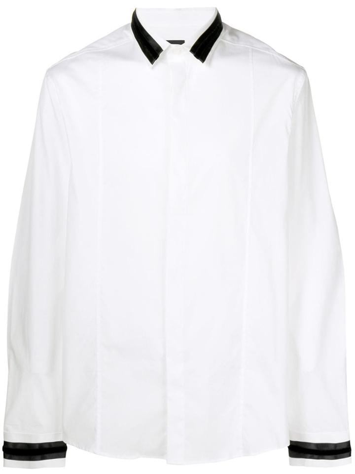 Les Hommes Contrast Trim Shirt - White