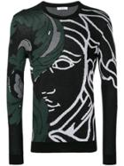 Versace Collection Medusa Intarsia Sweater - Black