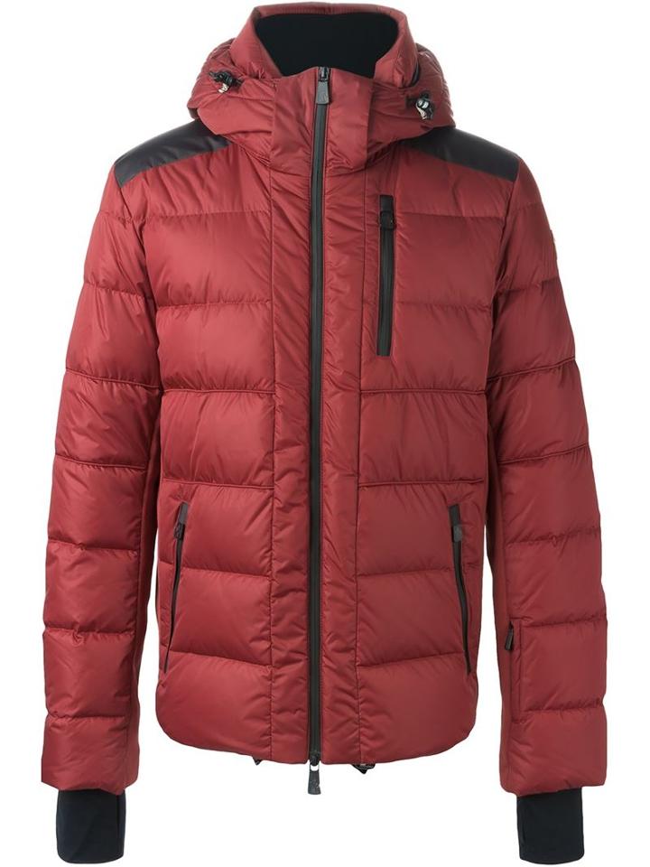 Moncler Grenoble Hooded Padded Jacket, Men's, Size: 6, Red, Polyamide/polyester/feather Down