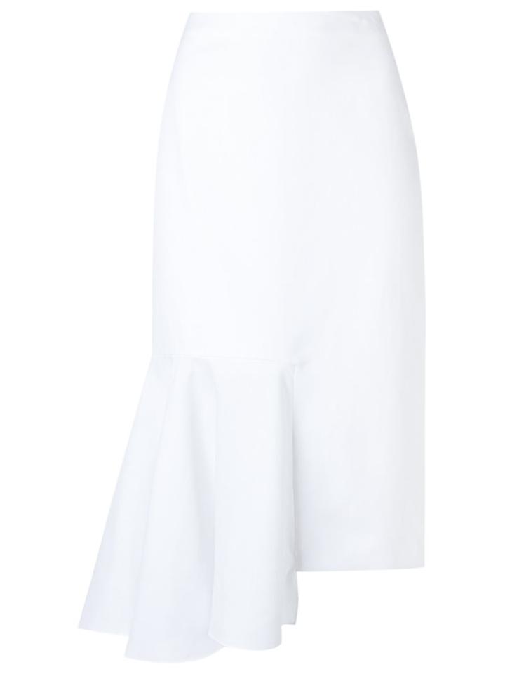 Tufi Duek Asymmetric Skirt, Women's, Size: 38, White, Linen/flax/spandex/elastane