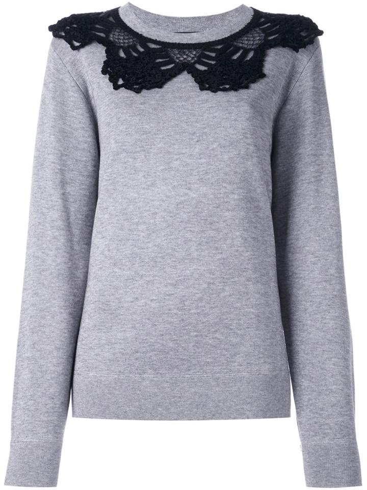 Marc Jacobs Crochet Collar Jumper - Grey
