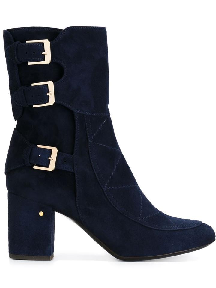 Laurence Dacade Achille Boots, Women's, Size: 38.5, Blue, Suede/leather