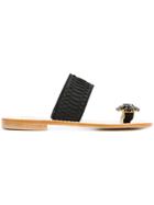 Emanuela Caruso Embellished Sandals - Black