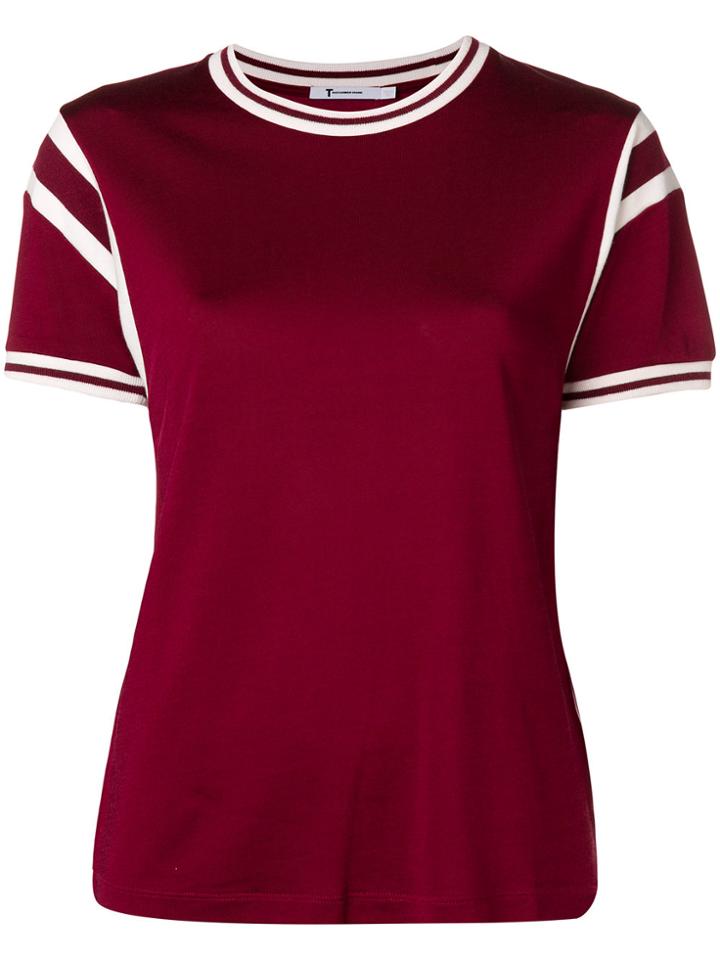 T By Alexander Wang Paneled T-shirt - Red