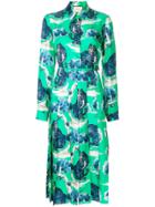 Gucci Wildcat-print Shirt Dress - Green